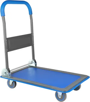 Upgraded Foldable Push Cart Dolly - 330 lbs Heavy Duty Collapsible Hand Truck for Easy Transport and Storage