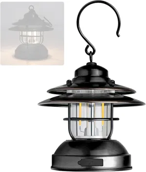 USB Rechargeable Lantern Camping Tent Lamp Retro Waterproof Antique Metal Light Emergency Lamp Atmosphere Decorative Chandeliers