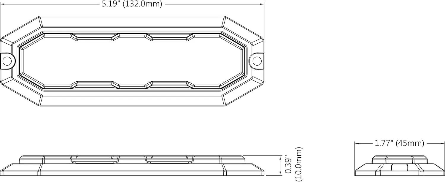 UT01 Surface Mount Warning Emergency Strobe Grille Light Head [SAE class 1] [Dual Color] [IP68] for Police and Tow Truck Construction Vehicle A/B/R/W (Amber/White, 6   6 LED)