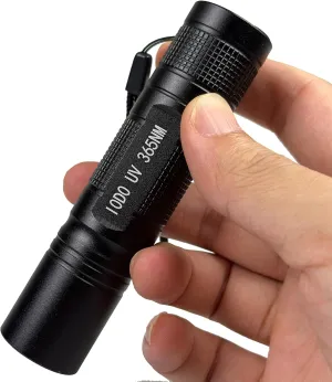 Uv Flashlight for Rocks and Minerals,Crystals Stones,Agates,Gemstones,Gems,Uranium Glass,Jade Appraisal Light High Power Short Wave/Long Wave 365nm (365 Nm Uv Flashlight)