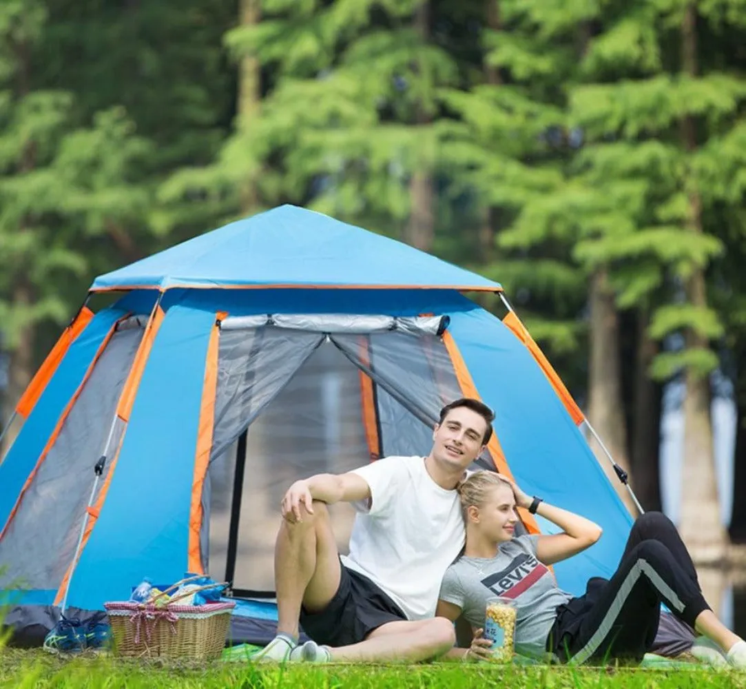 UV-Resistant Waterproof Camping Tent - Spacious Double Layer Design