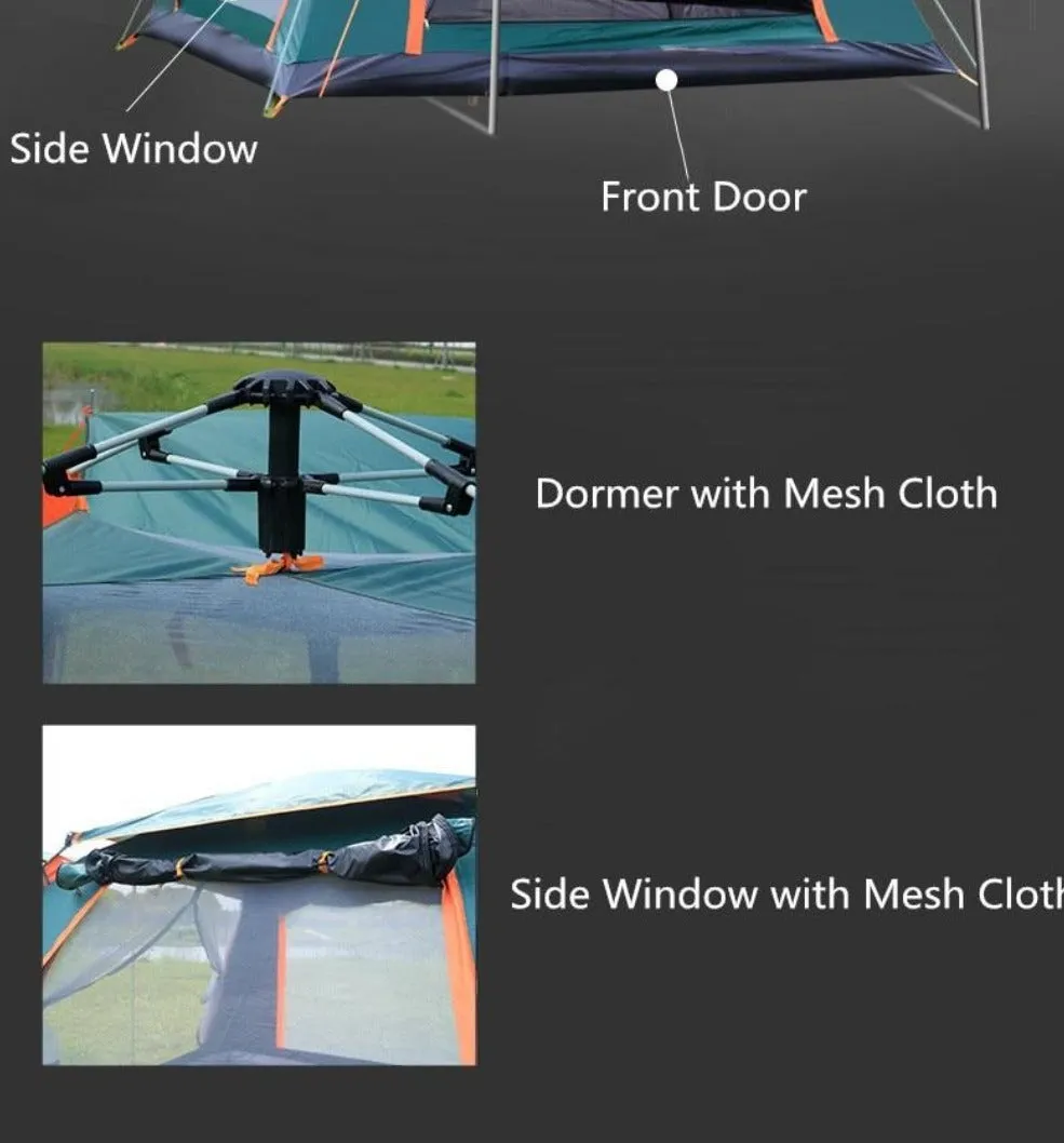 UV-Resistant Waterproof Camping Tent - Spacious Double Layer Design
