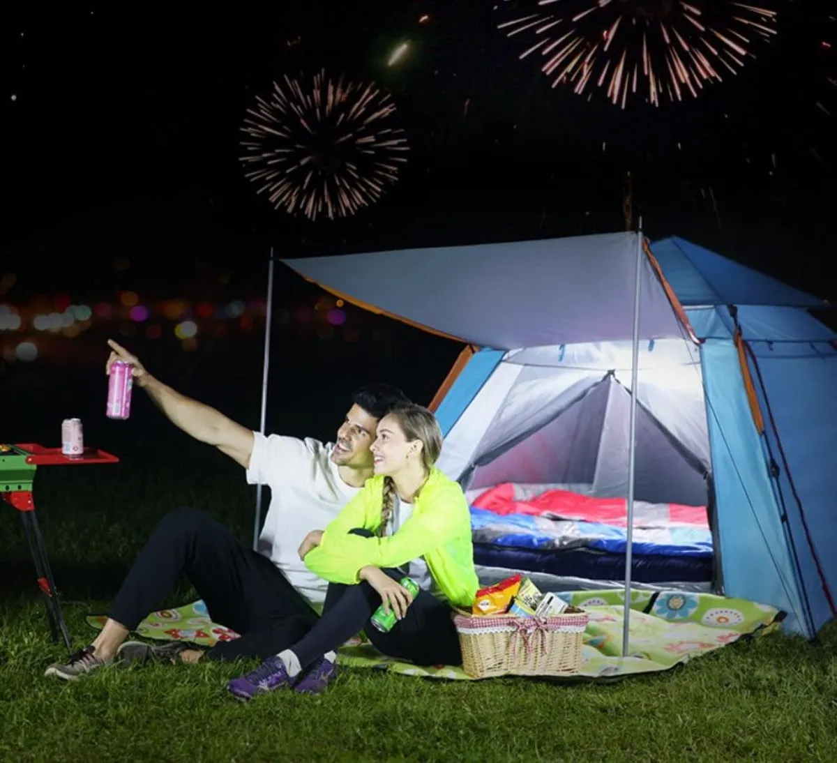 UV-Resistant Waterproof Camping Tent - Spacious Double Layer Design
