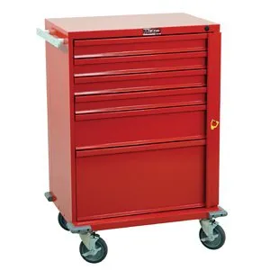 V-Series - Crash Cart Steel Body and Drawers 22 X 29.5 X 40 Inch Mauve (4)-3 Inch, (1)-6 Inch, (1)-12 Inch Drawer Configuration, 16.75 X 23 Inch Internal Drawer - V30-6B