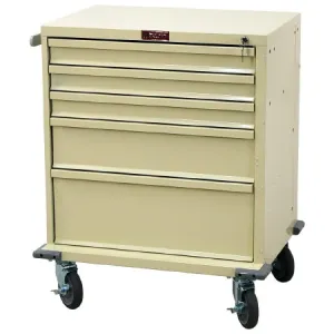 V-Series - Procedure Cart Steel 22 X 29.5 X 34 Inch Light Gray (3) 3 Inch, (1) 6 Inch, (1) 9 Inch Drawers, 16.75 X 23 Inch Internal Drawer - V24-5K