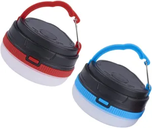 VANZACK 2pcs Led Camping Lamps Tent Lights Emergency Lamps Hiking Lights Abs Material Magnet Back Easy to Use