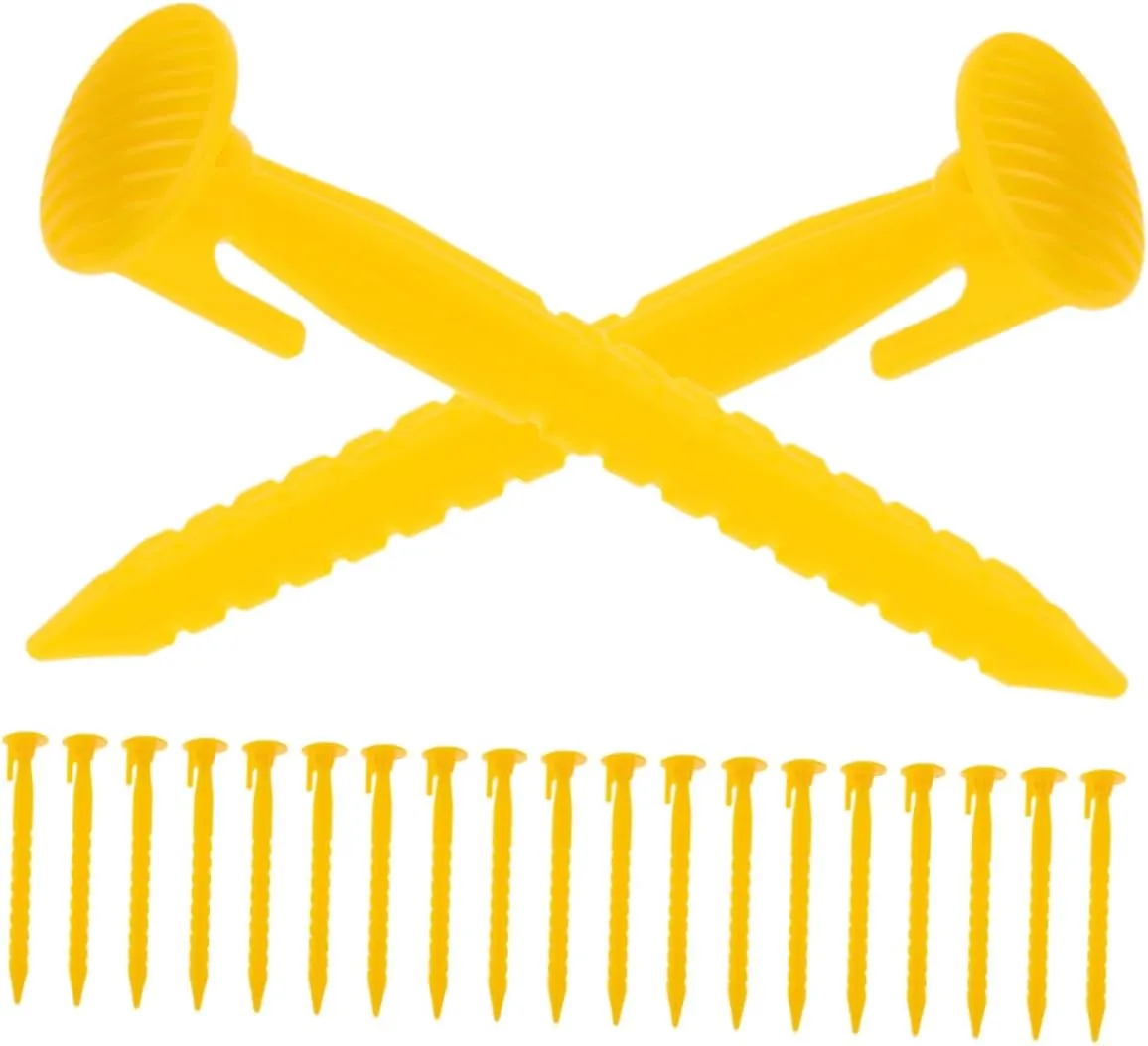 VANZACK 36pcs Camping Accessories Heavy Duty Plastic Tent Stakes Serrated Tips for Beach Tent and Ground Anchoring
