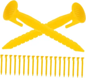 VANZACK 36pcs Camping Accessories Heavy Duty Plastic Tent Stakes Serrated Tips for Beach Tent and Ground Anchoring