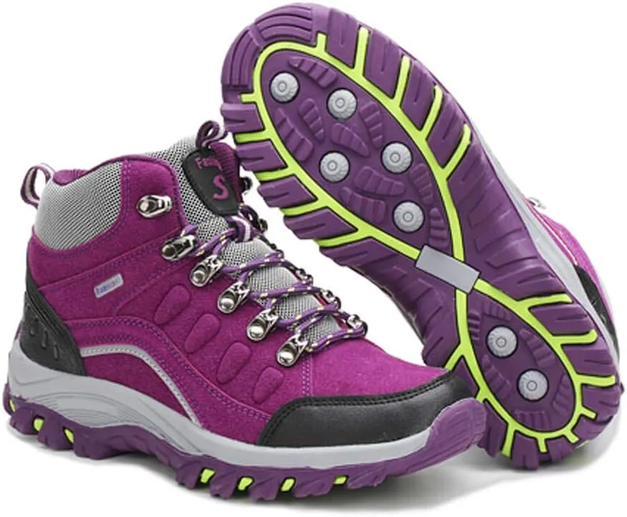 VARSKARC Women's Anti-Slip Lightweight Breathable Hiking Shoes Quick-Dry Trekking Shoes Low-Heeled Sneakers