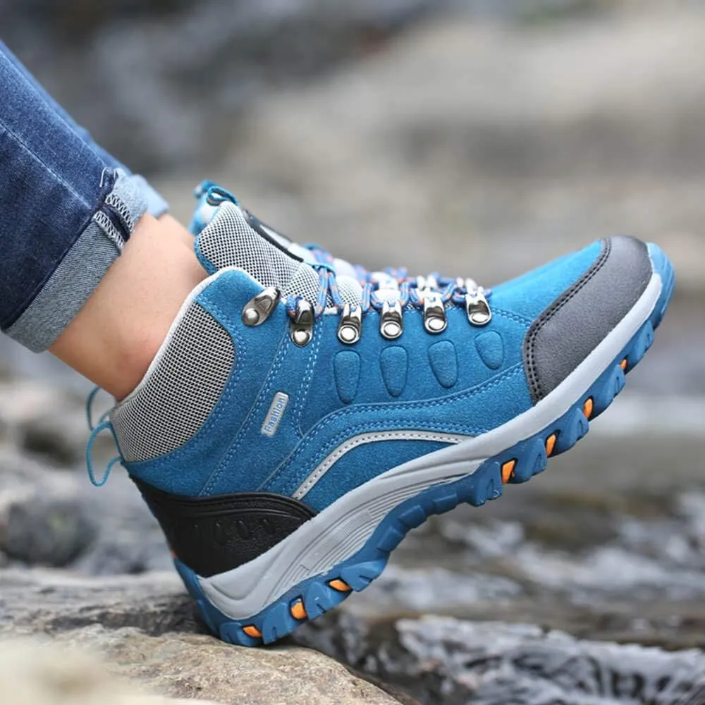 VARSKARC Women's Anti-Slip Lightweight Breathable Hiking Shoes Quick-Dry Trekking Shoes Low-Heeled Sneakers