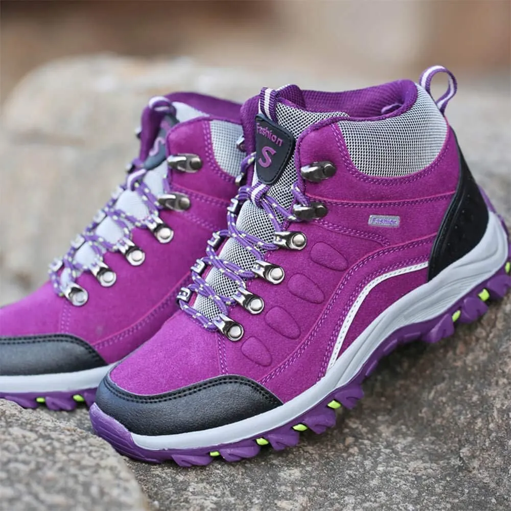 VARSKARC Women's Anti-Slip Lightweight Breathable Hiking Shoes Quick-Dry Trekking Shoes Low-Heeled Sneakers
