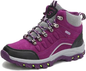 VARSKARC Women's Anti-Slip Lightweight Breathable Hiking Shoes Quick-Dry Trekking Shoes Low-Heeled Sneakers