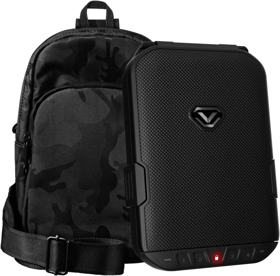 Vaultek LifePod 1.0 Combo | Secure Waterproof Travel Case & Rugged Electronic Lock Box with SlingBag Travel System | Backlit Keypad, 4‑Digit Code Access, Anti‑Impact Latch | Signature Series Kit