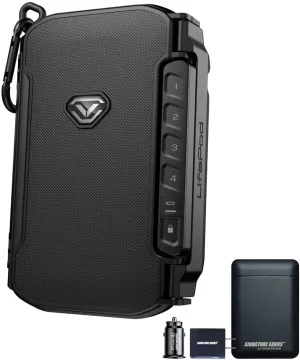 Vaultek LifePod X | High Capacity Waterproof Travel Case & Rugged Biometric Safe | Portable Organizer with Biometric Scanner, Backlit Keypad, Anti‑Impact Latch, Interior Foam | Signature Series Kit