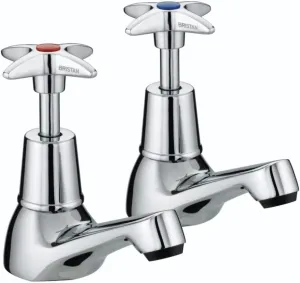 VAX 1/2 C 5412 Cross Top Basin Taps - Chrome Plated