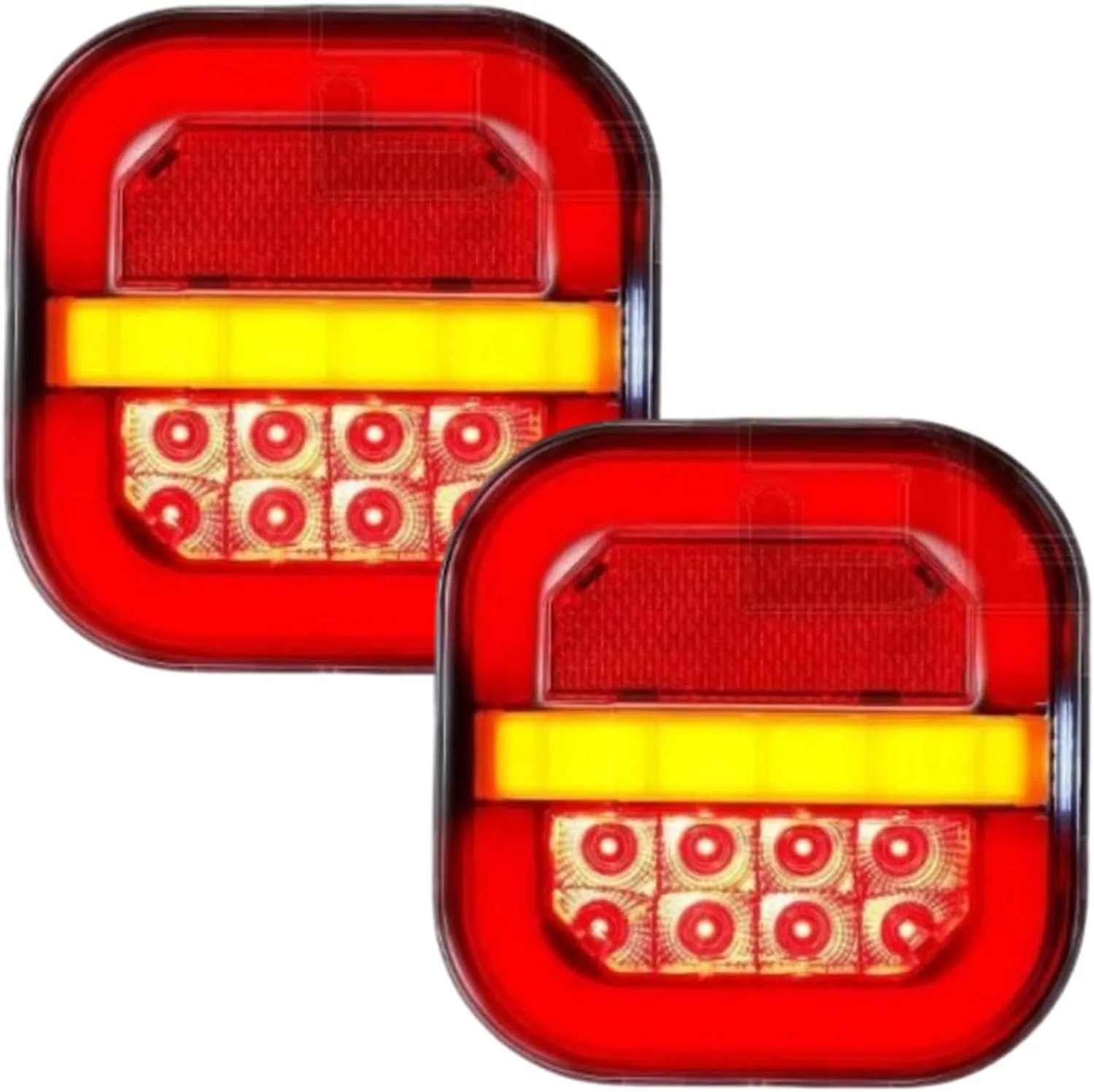 Velivorel Led Trailer Lights, Utility Marine Trailer Light Waterproof, Car Tail Lights with Brake and Turn Signals for Vehicle Trucks Boats Rvs (1 pair)