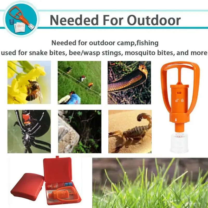 Venom Extractor Pump - First Aid Safety Kit for Emergency Snake Bites