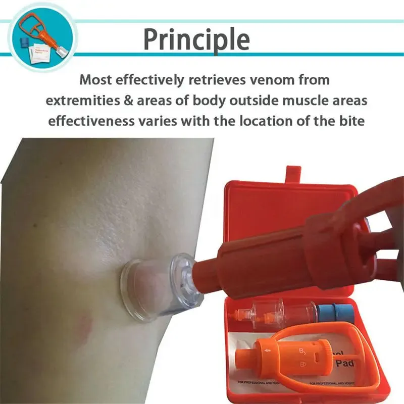 Venom Extractor Pump - First Aid Safety Kit for Emergency Snake Bites