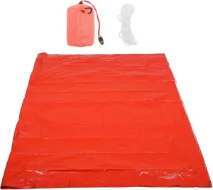 VICASKY 1 Set Emergency Survival Sleeping Tent Thermal Bivy Sack Warm Keeping Blanket for Camping Hiking Durable Protection Multipurpose Emergency Shelter