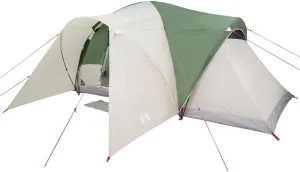vidaXL Family Tent Dome 6-Person Waterproof Green Polyester 185T PU Coating