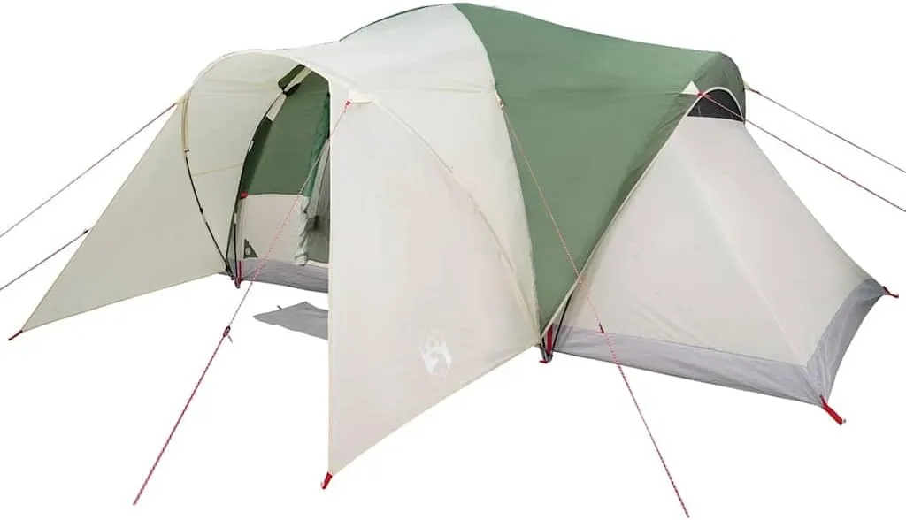 vidaXL Family Tent Dome 6-Person Waterproof Green Polyester 185T PU Coating
