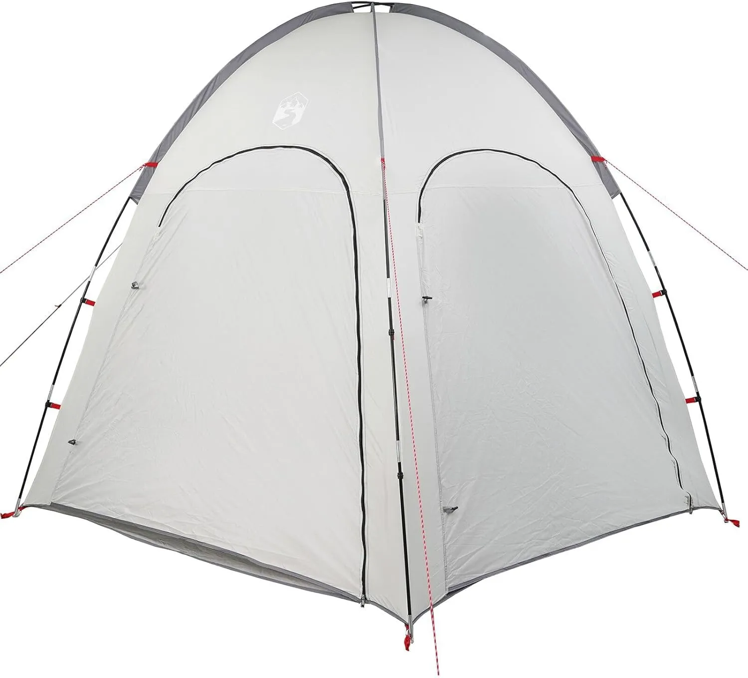 vidaXL Grey Pool Tent for Summer Outdoors 144.1 X 120.1 90.9 in Waterproof Portable Dome with Zip Closure and Ground Anchors Perfect for 6 People Outdoor Camping Fabric Accessories