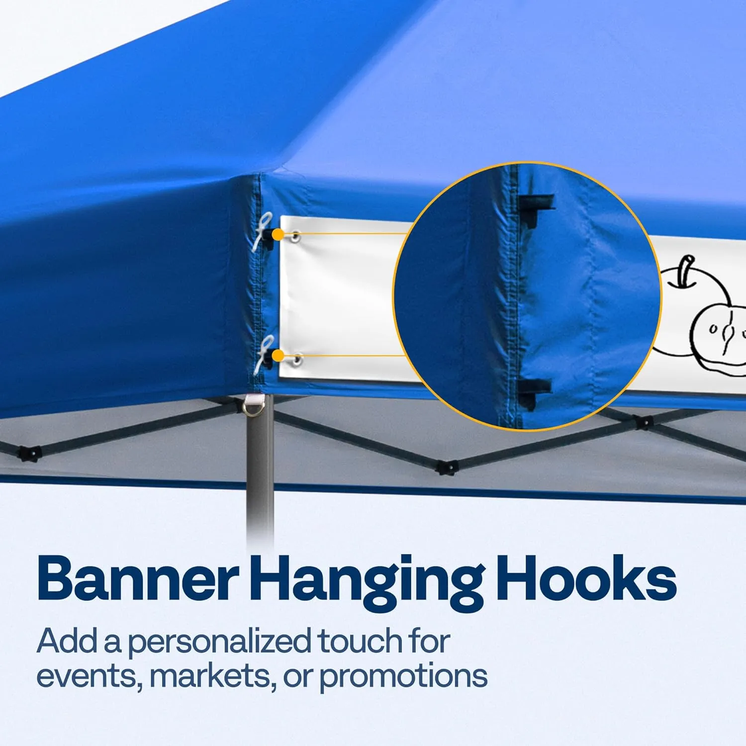 VIVOHOME 8x8ft Pop Up Canopy Tent One Push Setup Outdoor Portable Shelter Tent Heavy Duty with Wheel Carry Bag and 4 Sandbags, Blue