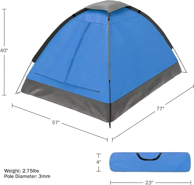 Wakeman Tents Wakeman Outdoors Camping Tent with Rain Fly and Carrying Bag