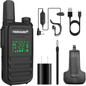 Walkie Talkies for Adults IP67 Waterproof, TIDRADIO TD-M11 Two-Way Radios, Wireless Programming, Frequency Copy, 22 FRS Channels, NOAA, VOX, USB C Charging Long Range Survival Gear -1 Pack