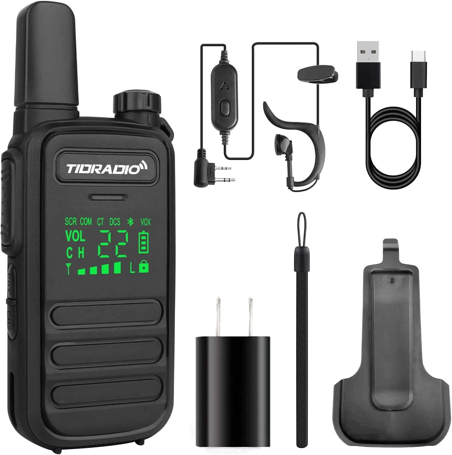 Walkie Talkies for Adults IP67 Waterproof, TIDRADIO TD-M11 Two-Way Radios, Wireless Programming, Frequency Copy, 22 FRS Channels, NOAA, VOX, USB C Charging Long Range Survival Gear -1 Pack