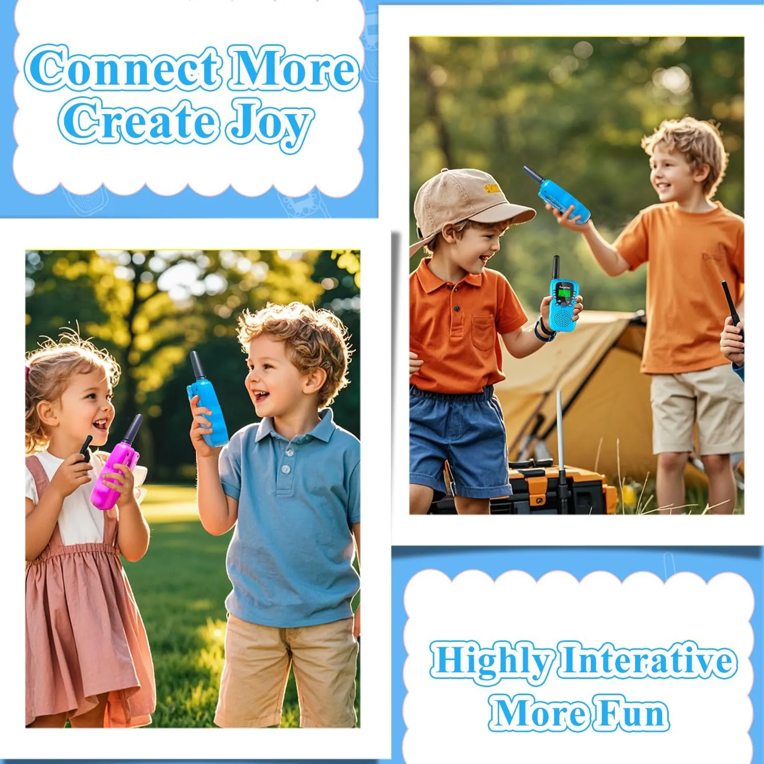 Walkie Talkies for Kids, Walkie Talkie Toys for Girls Boys, Outdoor Toys for Ages 4-8-12, Built-in Flashlight, 22 Channels, Birthday Gifts for 3 4 5 6 7 8 9 10 Year Old Girl Boys