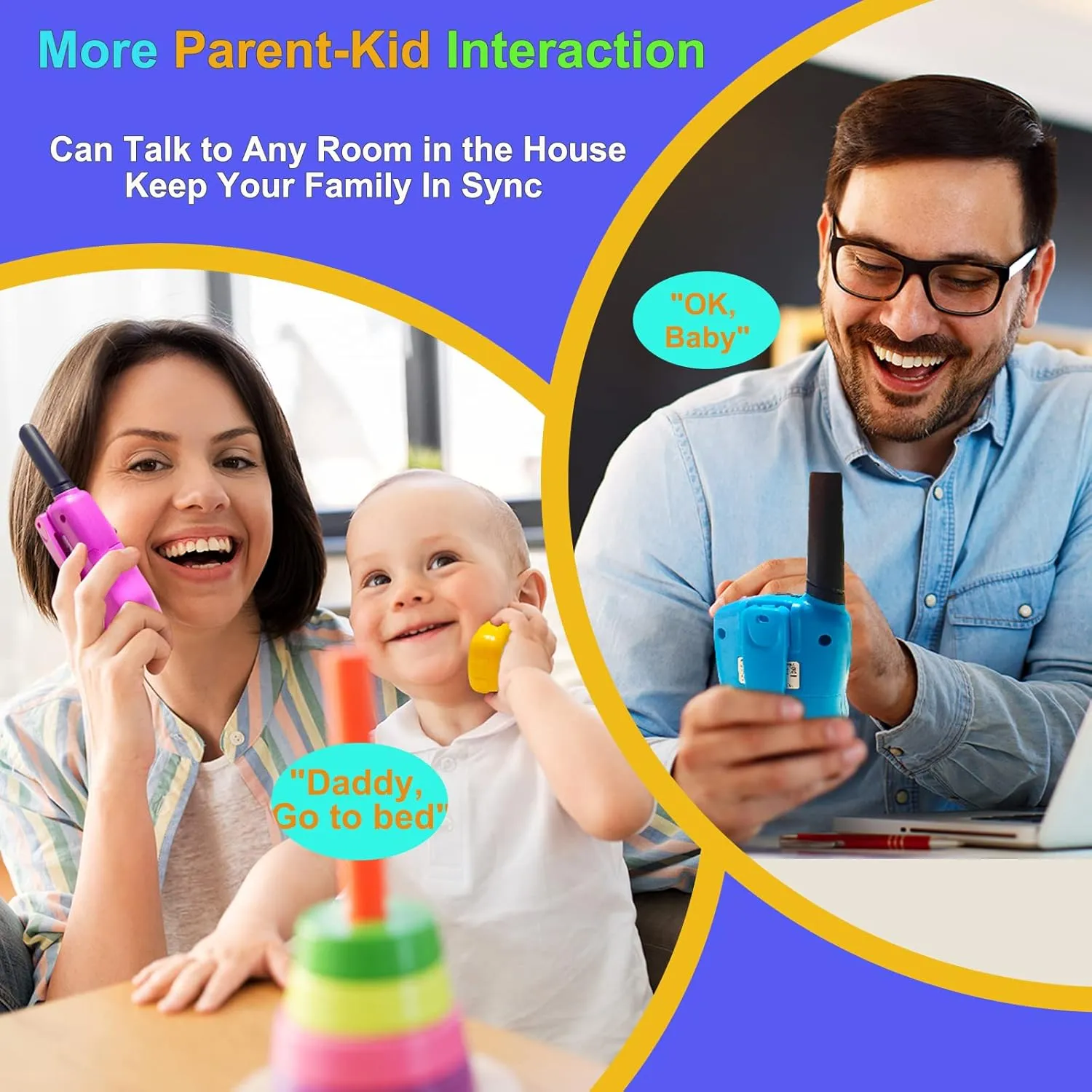 Walkie Talkies for Kids, Walkie Talkie Toys for Girls Boys, Outdoor Toys for Ages 4-8-12, Built-in Flashlight, 22 Channels, Birthday Gifts for 3 4 5 6 7 8 9 10 Year Old Girl Boys