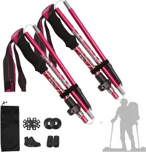 Walking Poles - 2 Pack Lightweight Walking Sticks Adjustable Trekking Poles for Hiking, Camping & Backpacking