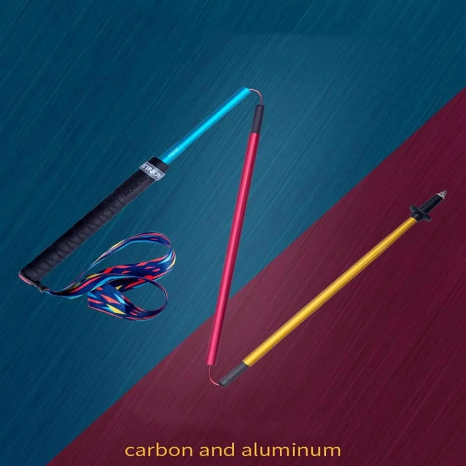 Walking Stick Hiking Poles 2-pc Pack Trekking Poles Adjustable Length Walking Sticks Ultralightwith for Camping Mountaining Hiking Gear Trekking Poles