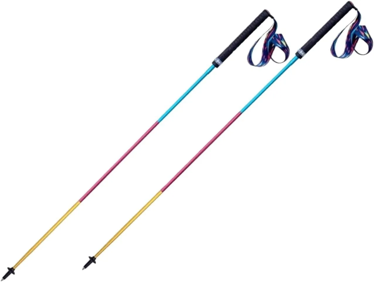 Walking Stick Hiking Poles 2-pc Pack Trekking Poles Adjustable Length Walking Sticks Ultralightwith for Camping Mountaining Hiking Gear Trekking Poles