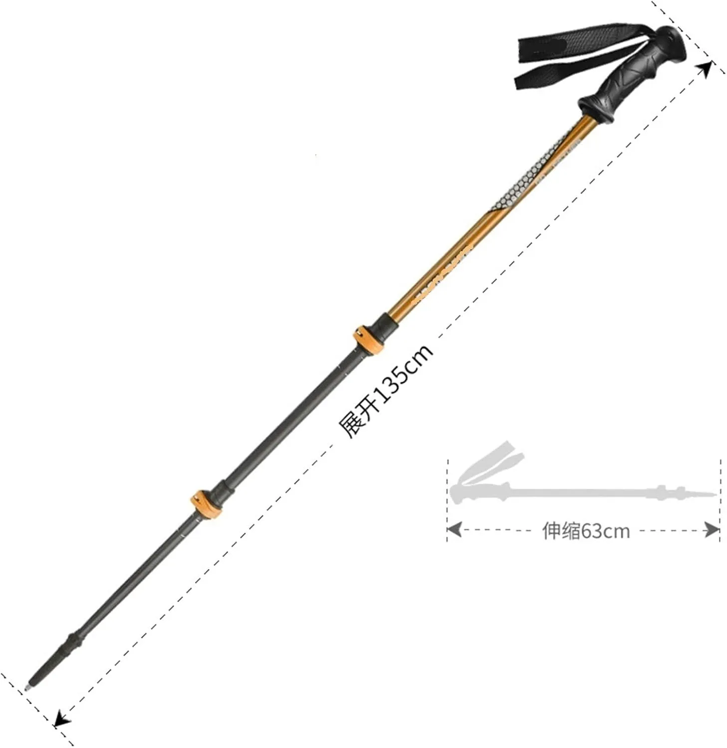 Walking Stick Hiking Poles Aluminum Alloy Trekking Poles Lightweight Strong Hiking Pole for Camping Mountaining Hiking Gear Trekking Poles