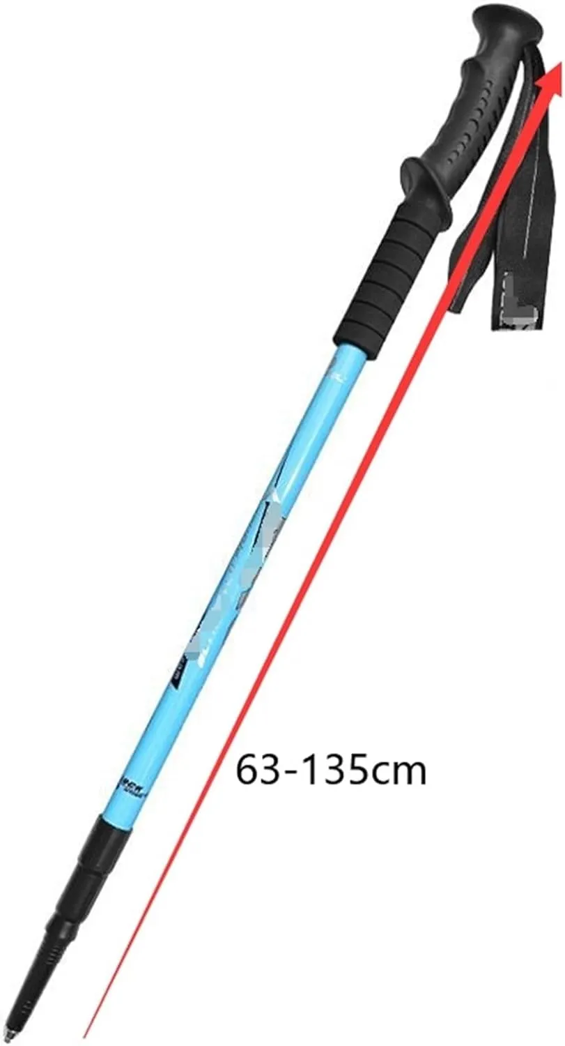 Walking Stick Hiking Poles Outdoor Trekking Poles Walking Poles Mountain Climbing Telescopic Lightweight Aluminum Alloy Hiking Gear Trekking Poles