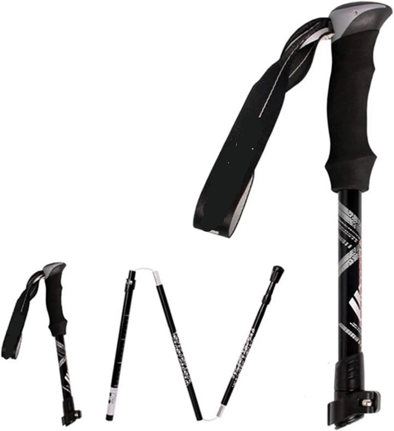 Walking Stick Hiking Poles Trekking Poles Adjustable Aluminum Alloy Hiking Walking Sticks Lightweight with EVA Foam Handle Hiking Gear Trekking Poles