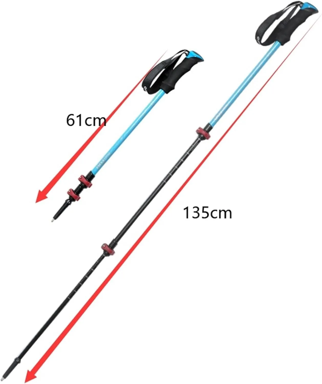 Walking Stick Hiking Poles Trekking Poles Hiking Poles Aluminum Alloy Walking Sticks Lightweight Telescopic Hiking Gear Trekking Poles