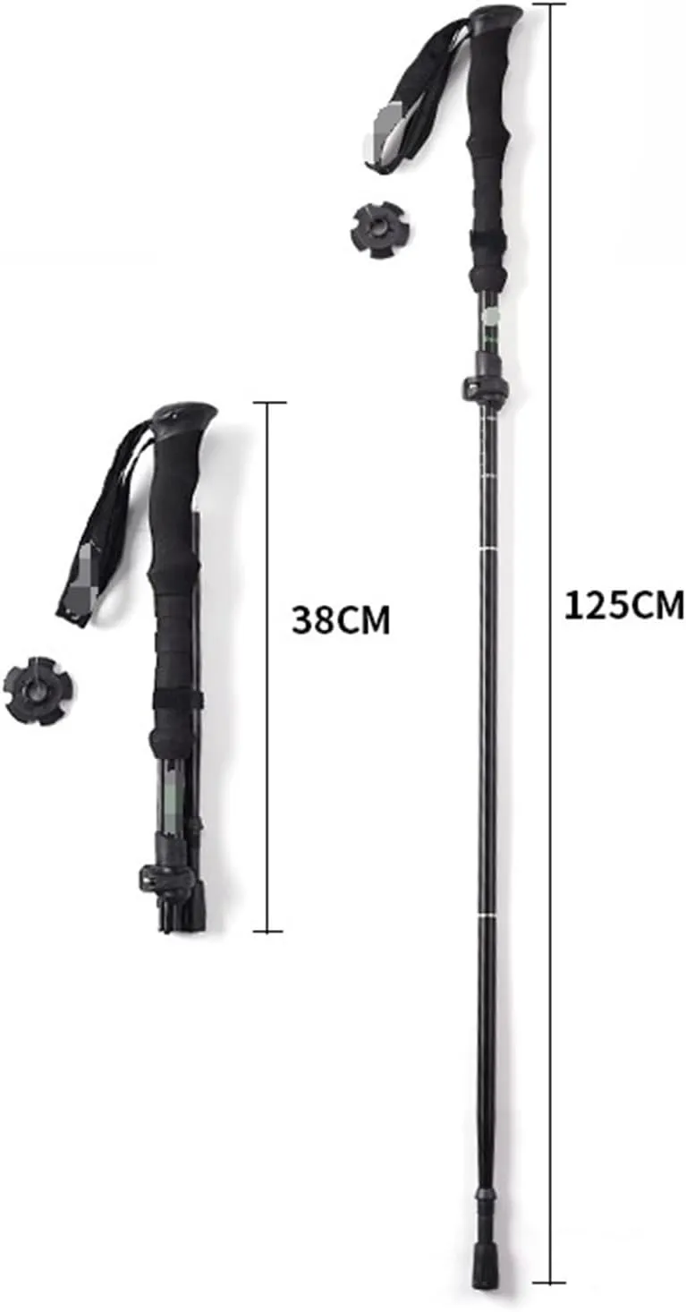Walking Stick Hiking Poles Walking Trekking Poles Folding Adjustable Lightweight Aluminum Hiking Poles for Men Women Hiking Gear Trekking Poles