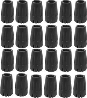 Walking Stick Tips, 24PCS Trekking Pole Tips Replacement Protectors, Increase Traction Replacement Rubber Tips Set for Trekking Pole Walking Hiking Sticks Tips