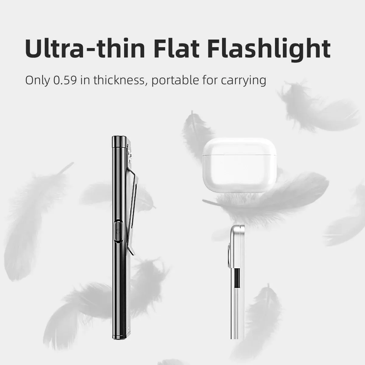 WARSUN T7 600 Lumen USB-C Rechargeable Mini Keychain Flashlight with Magnet