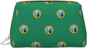 Washington Flag Toiletry Travel Bag, Portable Cosmetic Organizer For Women, On-The-Go