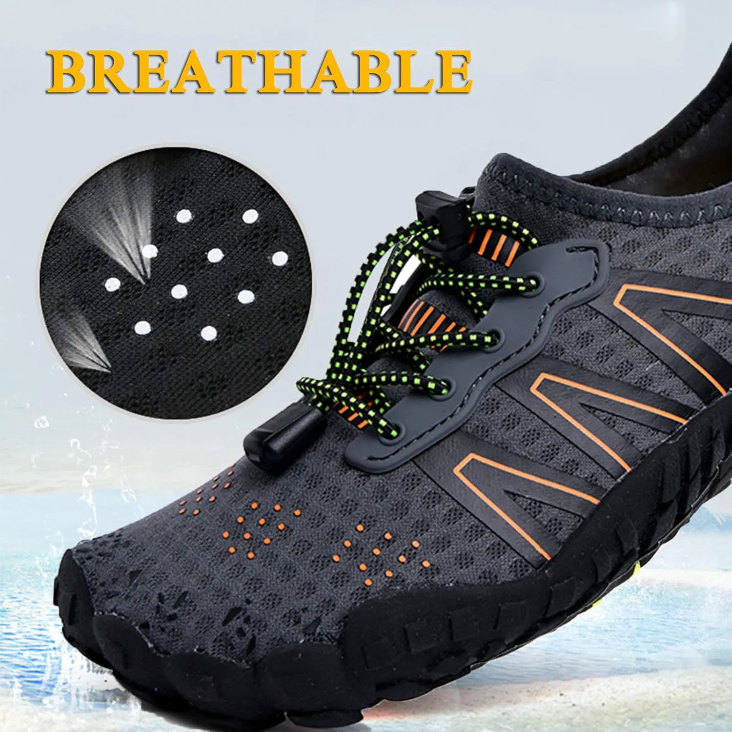Water Shoes Men Women Barefoot Shoes Outdoor for Beach Aqua Swim Pool River Water Quick Dry Boating Fishing Diving Surfing with Yoga Aerobics