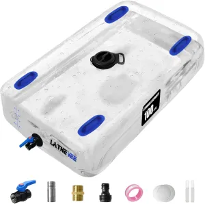 Water Storage Bladder, Portable Water Tank, Transparent and Foldable with 4 Types of Interface Accessories, Suitable for Gardens,
