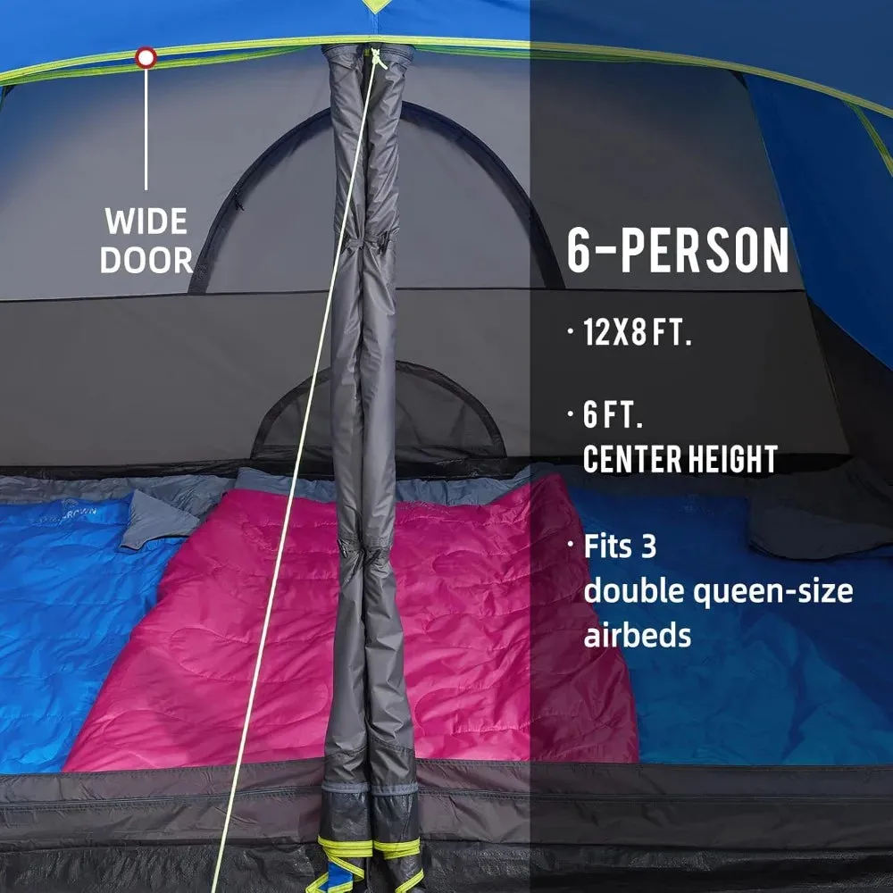 Waterproof Camping Tent for 4 to 6 People Easy Setup