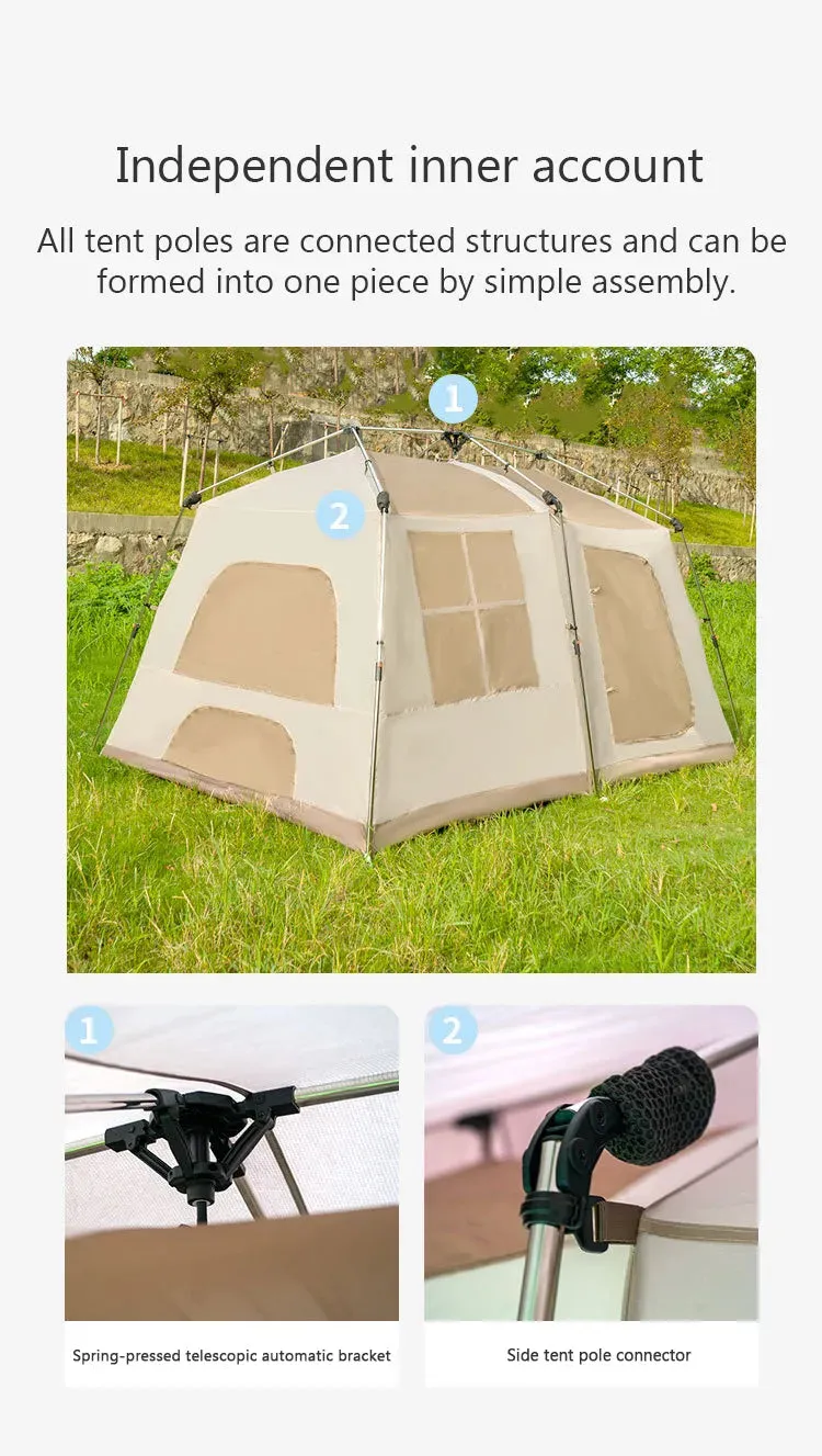 Waterproof Chanodug 1.9 4 x 2.8 Tent QuickOpen Spacious Camping Portable Customer-oriented Secret sale x - People 6-8 for meters