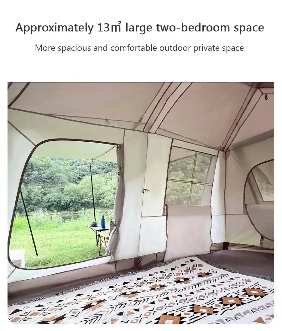 Waterproof Chanodug 1.9 4 x 2.8 Tent QuickOpen Spacious Camping Portable Customer-oriented Secret sale x - People 6-8 for meters