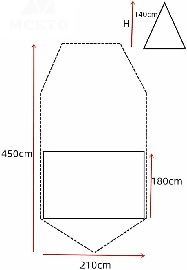 Waterproof Family Camping Tent 3 Person Light Weight Double Layer 1 Bedroom One Living Room