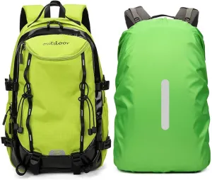 Waterproof Hiking Backpack - Outdoor Sport Daypack with Rain Cover (Green,40L)